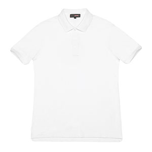 남성 큐브 심볼 피케 티셔츠 (White)